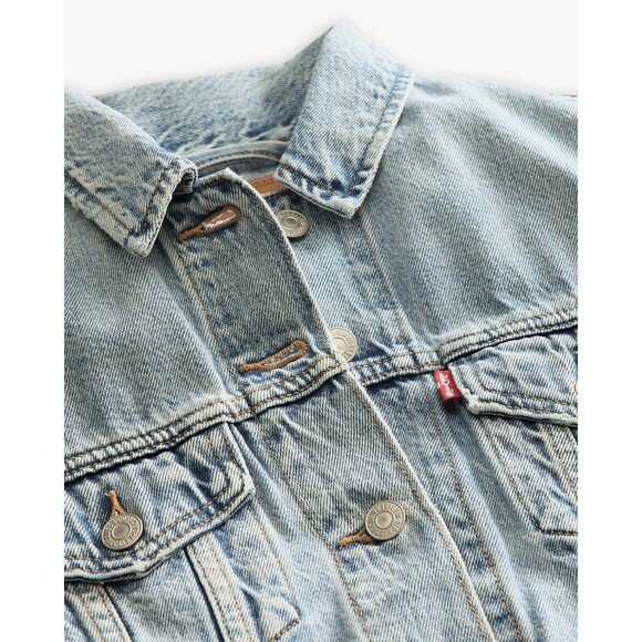 Levi’s Original Denim Trucker Jacket “All Mine” Medium Wash Women's SZ XS Spring - Picture 12 of 12